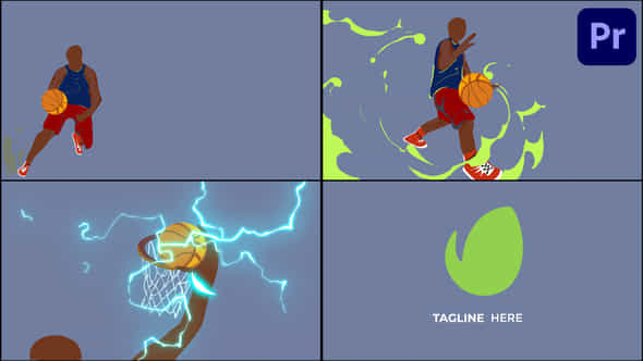 Cartoon Basketball Logo - VideoHive 39031481