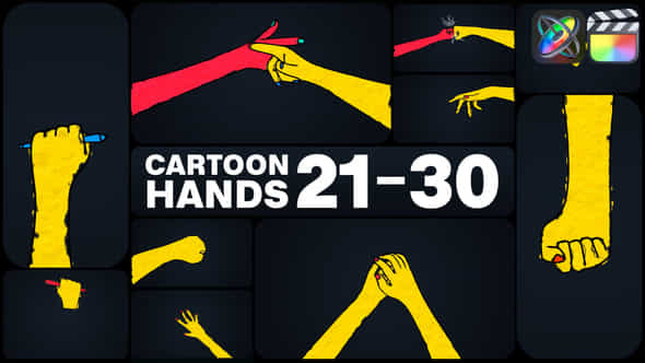 Cartoon Hands For Fcpx - VideoHive 50916493