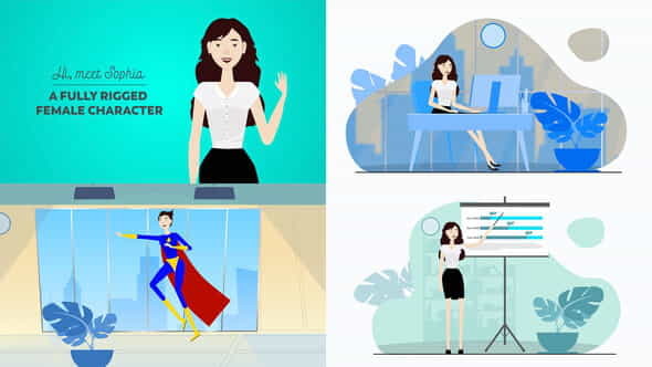 Corporate Female Character Toolkit Vol.1 - VideoHive 28452131