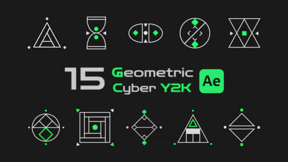 Geometric Shapes Cyber - VideoHive 44334646