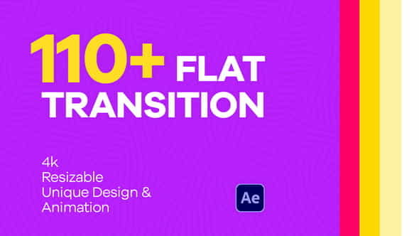 Flat Transitions Pack - VideoHive 36599140