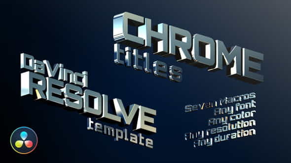 Chrome Titles | DaVinci Resolve - VideoHive 30107248