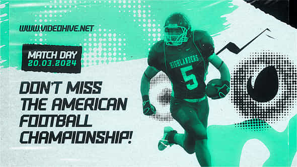 American Football Intro Mogrt - VideoHive 50744343