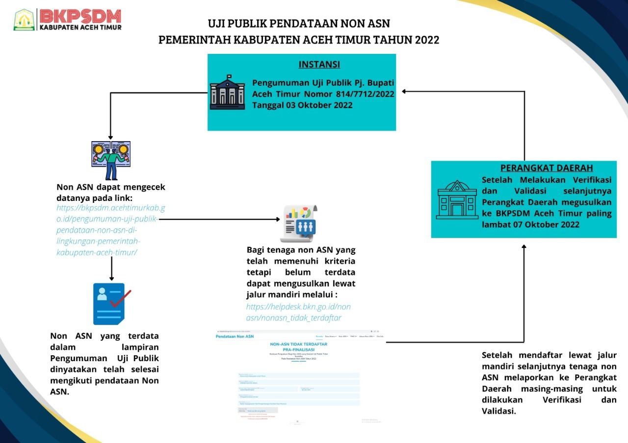 Pengumuman Uji Publik Pendataan Non ASN Kabupaten Aceh Timur Tahun 2022