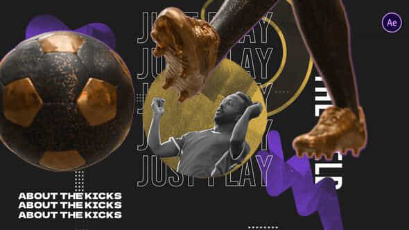 Gold Grunge Soccer Logo - VideoHive 53031112