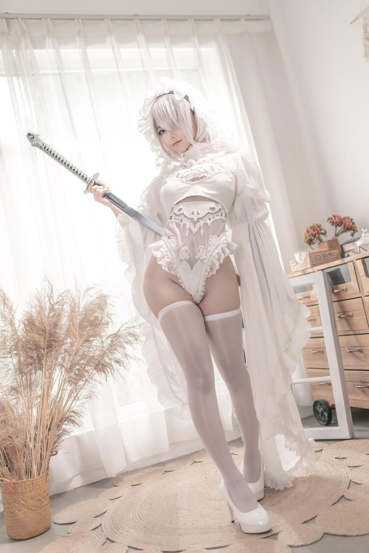 Cosplay 蠢沫沫 Chunmomo 尼尔纪元 白花嫁(19)