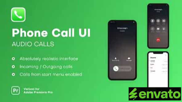 Phone Call Ui Audio Calls Premiere Pro - VideoHive 38930416