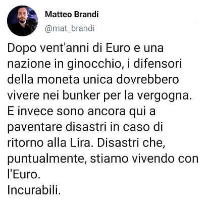 Tre italiani su 4 fedeli all'euro Y5ZStANg_o