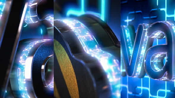 Neon Logo Reveal with Cube - VideoHive 11553368