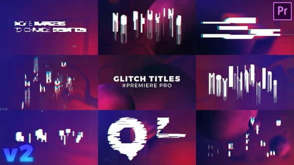 Glitch Titles Sequence Mogrt - VideoHive 22424385