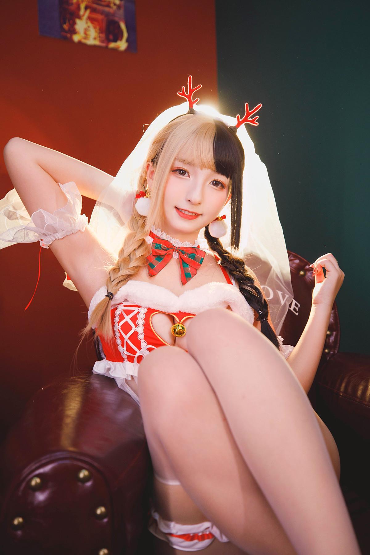 Cosplay 神楽坂真冬 绝对企画-圣诞小鹿《鹿の恩返し》 Set.01(15)