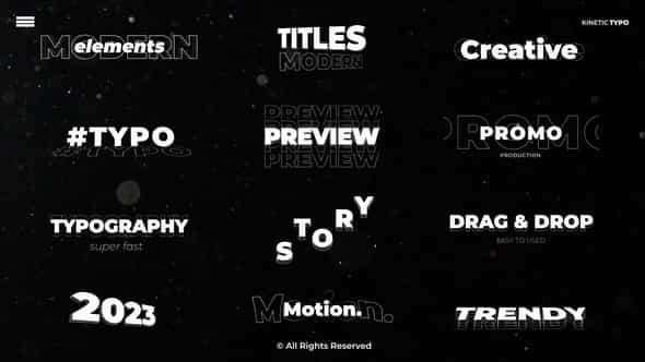 Trendy Kinetic Titles - VideoHive 48289228