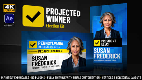 Projected Winner Election Kit - VideoHive 55152078