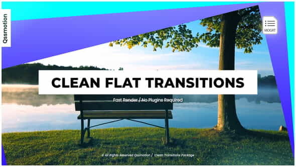 Clean Flat Transitions I MOGRT - VideoHive 33308522