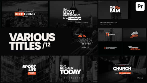 Various Titles 12 - VideoHive 42100351