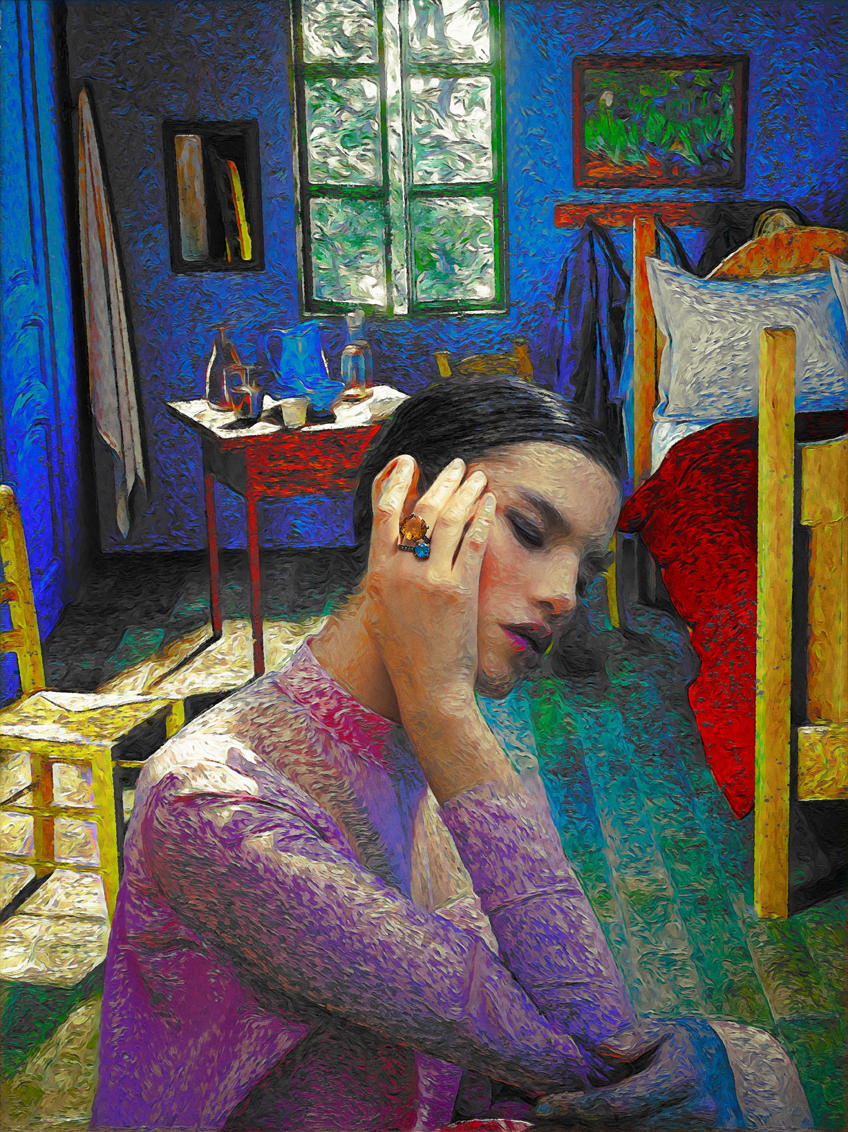 Nohemi Hermosillo by Jvdas Berra / Regina Castillo Jewels 2020 - Van Gogh Реклама ювелирных изделий в стиле Ван Гога / фото 09