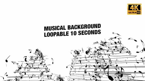 Musical Notes Mountain Fly Thru - VideoHive 24494770