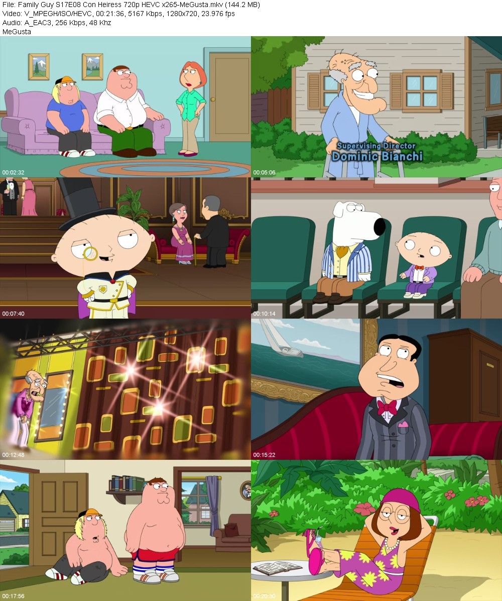 Family Guy S17E08 Con Heiress 720p HEVC x265-MeGusta