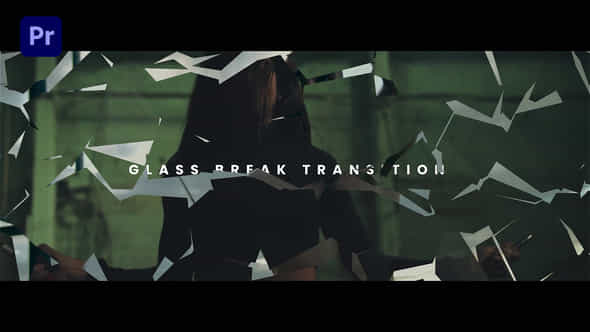 Glass Break Transition - VideoHive 37610589