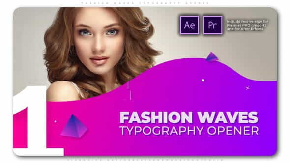 Fashion Waves Typography Opener - VideoHive 25566356