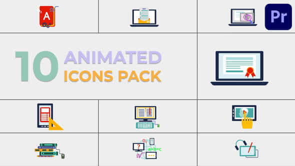 Education Icons Pack For Premiere Pro - VideoHive 48963355