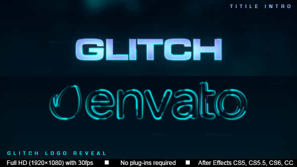 Glitch Title Logo - VideoHive 19197326