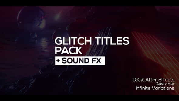 30 Glitch Titles + Sound - VideoHive 24830032
