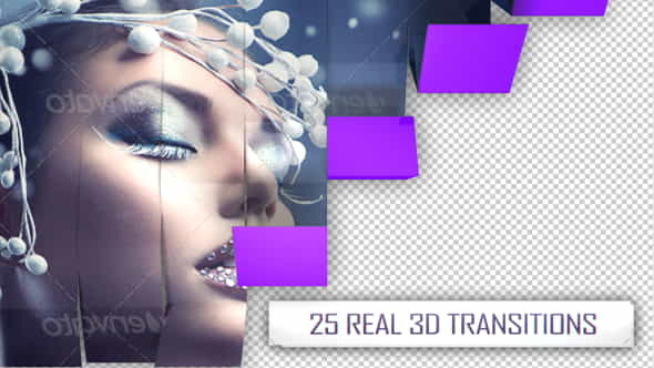 25 3D Transitions - VideoHive 6877635