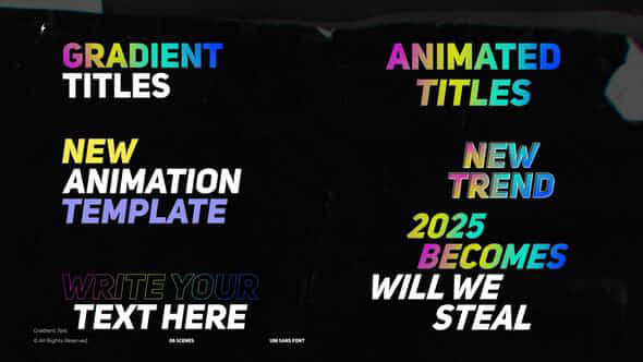Gradient Text After Effects - VideoHive 59158174