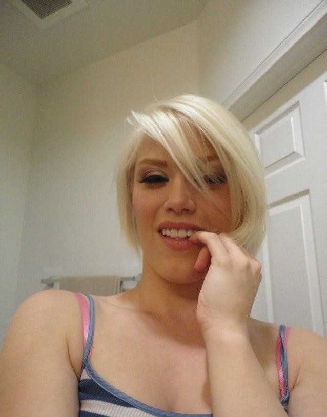 Short hair blonde blowjob-5639