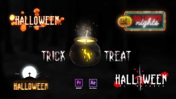 Hallaoween Scary Titles - VideoHive 34117513