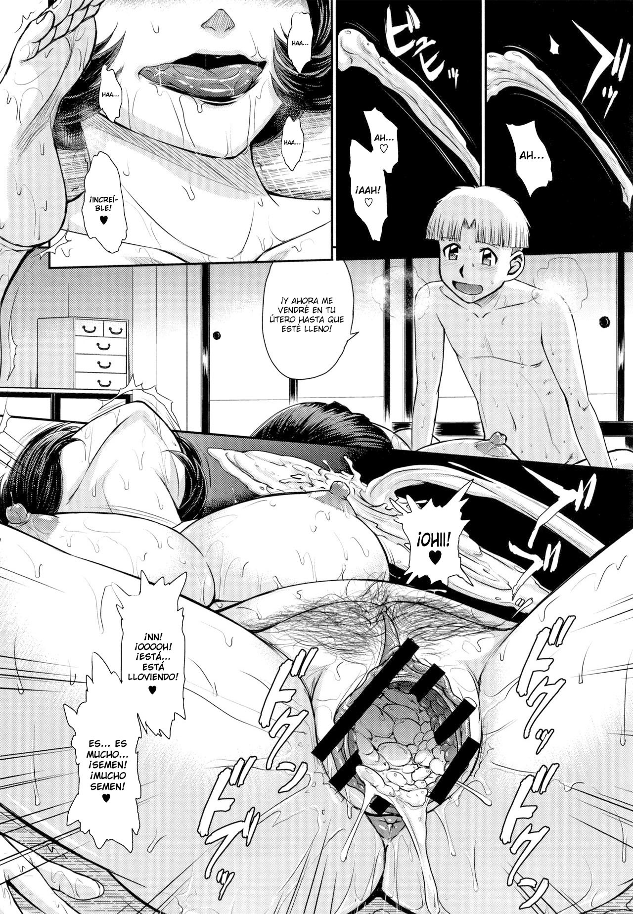 [Tsukino Jyogi] Hitozuma, Mitsu to Niku [Spanish] [Lozlauro]