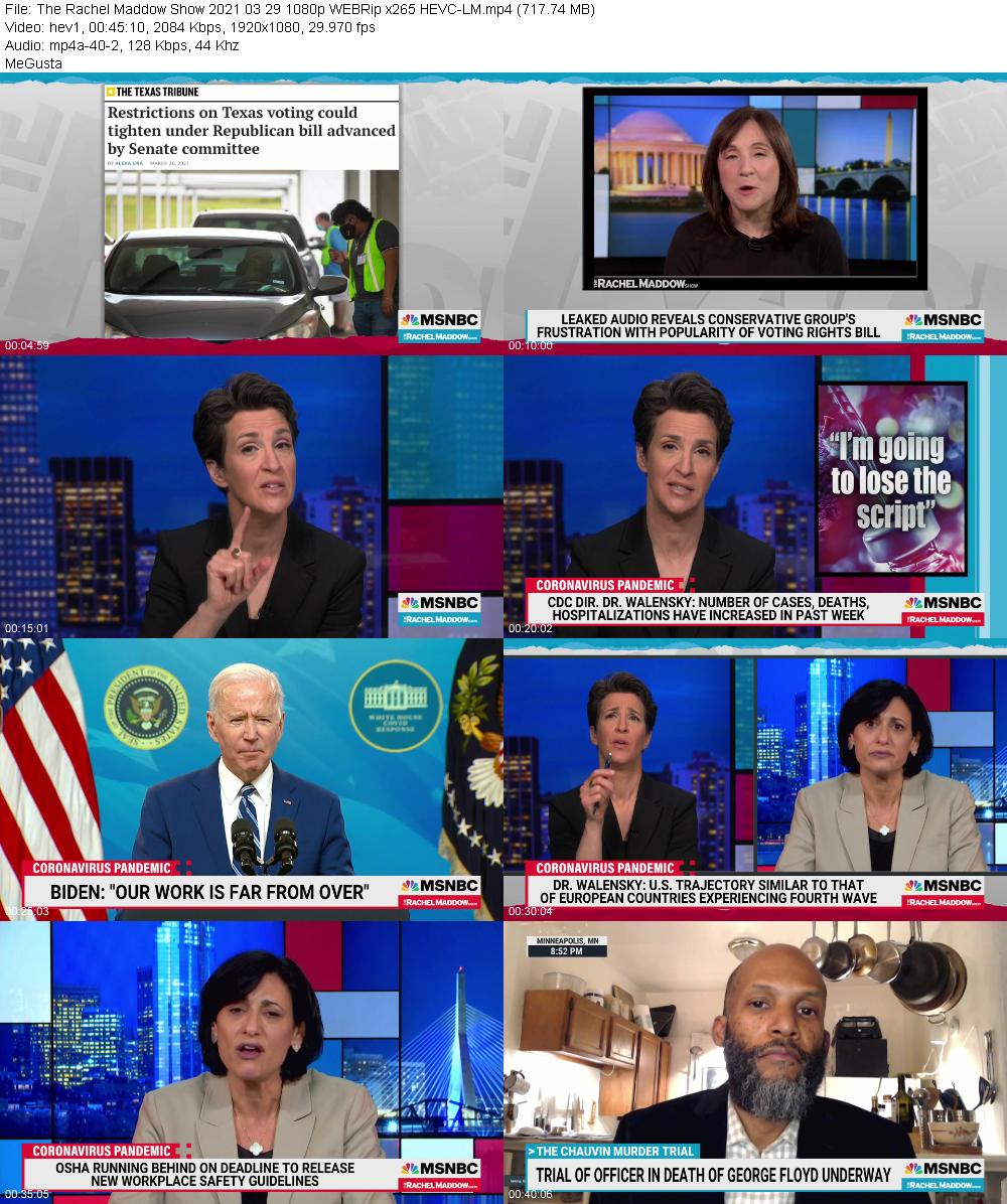 The Rachel Maddow Show 2021 03 29 1080p WEBRip x265 HEVC LM