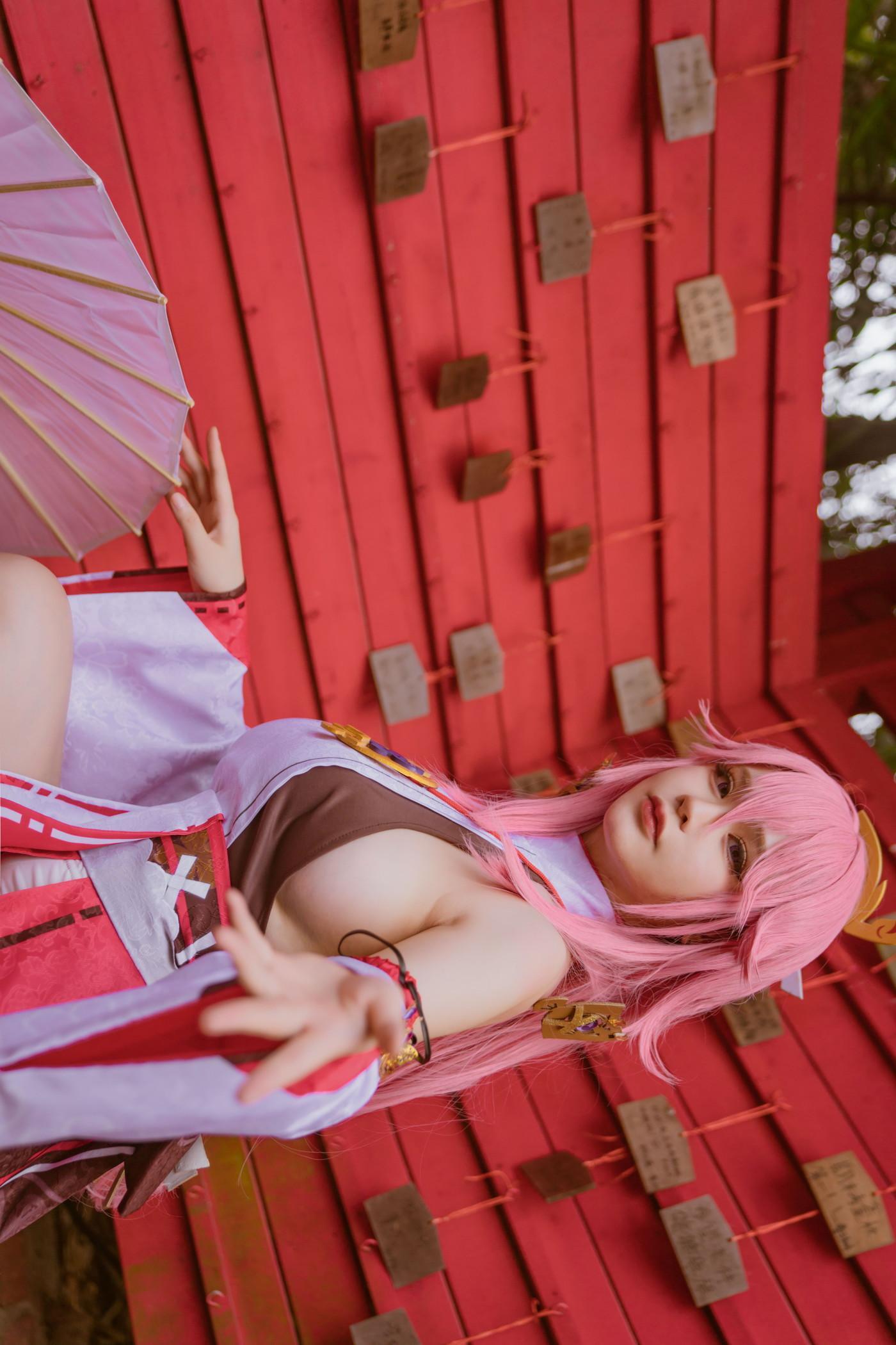 Cosplay 前羽_rr 原神 八重神子(14)