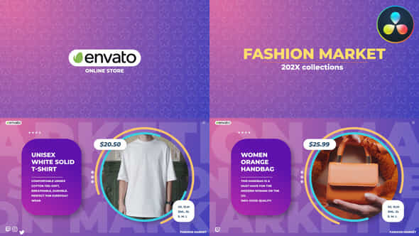 Fashion Market For Davinci Resolve - VideoHive 50465554