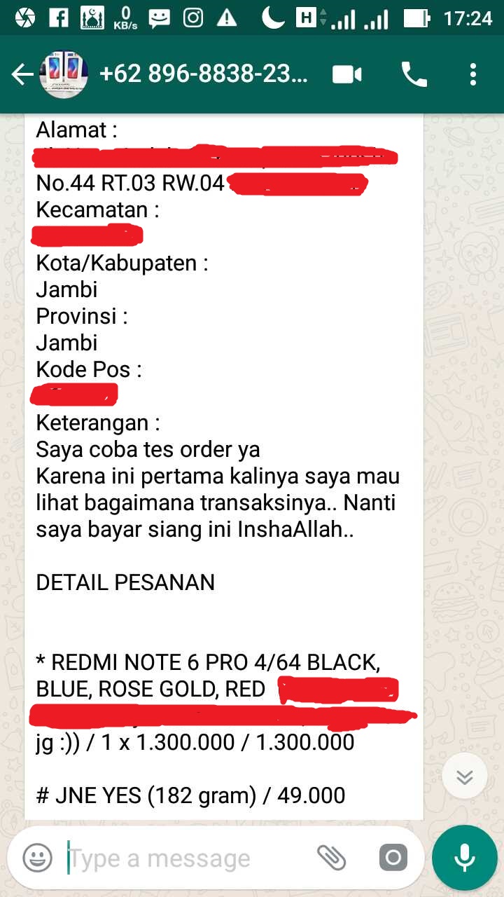 Penipuan Beli HP di PSTORE || pstorebtm.com atau https://www.fb.com/PstoreReal