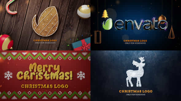 Christmas Logo Pack 4 In 1 - VideoHive 49666046