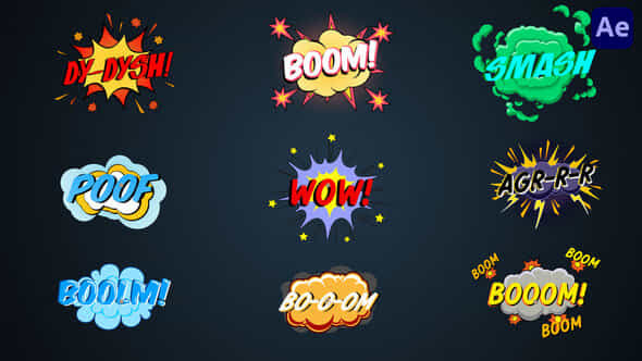 Comic Explosion titles - VideoHive 38351425
