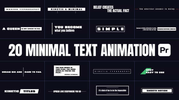 Minimal Text Animation - VideoHive 47267857