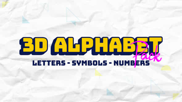 3D Alphabet Letters - VideoHive 48035151