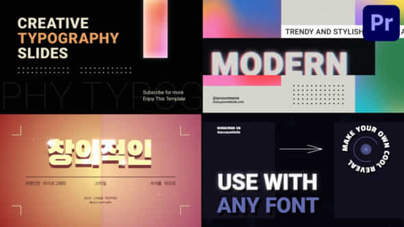 Creative Typography For Premiere Pro - VideoHive 51457940