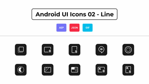 Android UI Icons - VideoHive 44629700