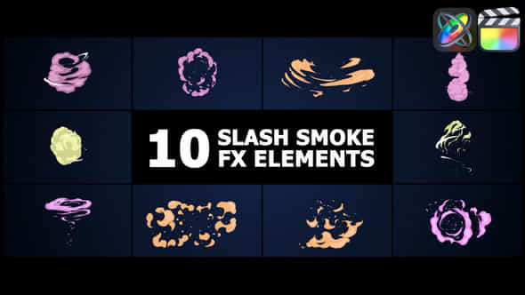 Slash Smoke Elements Fcpx - VideoHive 51990370