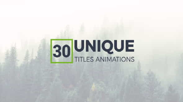 30 Unique Titles Animations - VideoHive 20483651