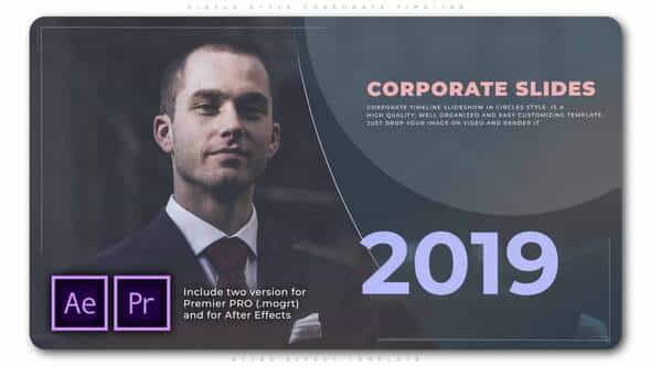 Circle Style Corporate Timeline - VideoHive 28340332