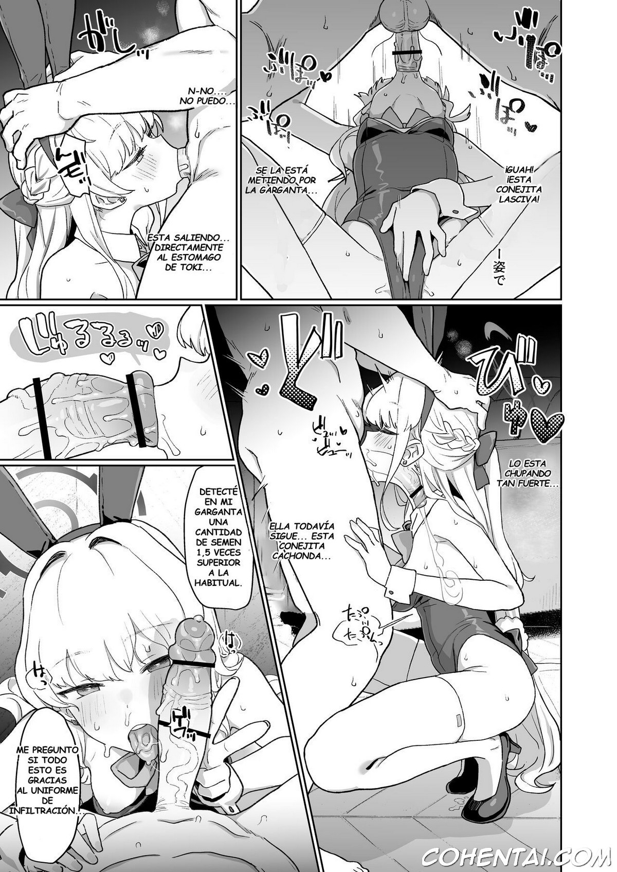 Dokidoki Toki Meki Maid Kiss (Blue Archive) xxx comics manga porno doujin hentai español sexo 