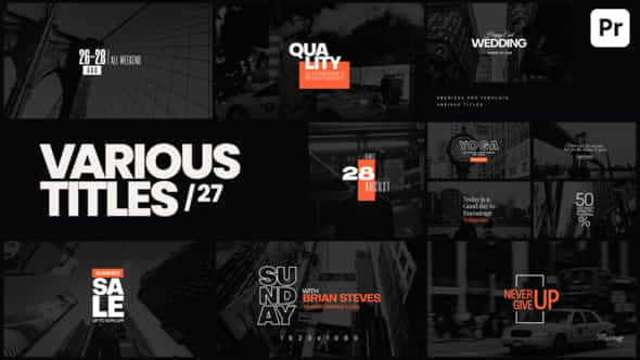 Various Titles 27 - VideoHive 47548570