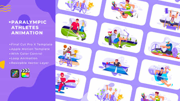 Paralympic Athletes Animation - VideoHive 45911785