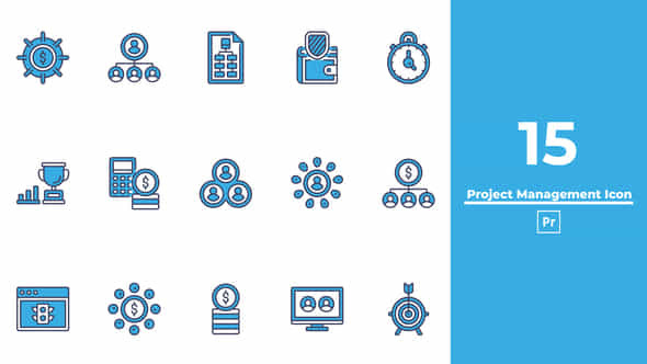 Project Management Icon Premiere Pro - VideoHive 50360071