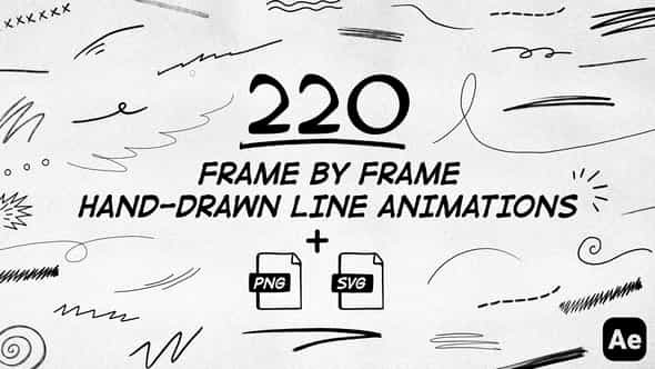 220 Frame By Frame Animated Lines - VideoHive 50034074